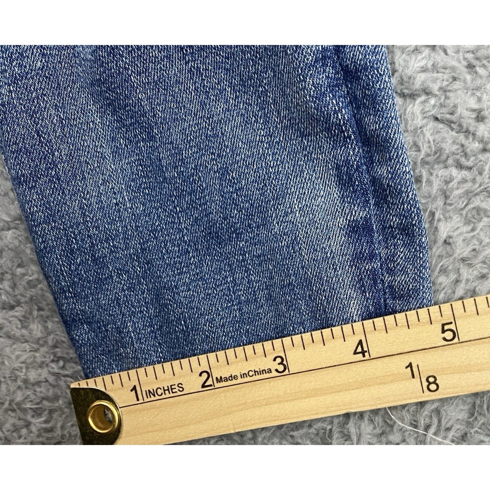 7 For All Mankind Skinny Ankle Jeans Size 26 Patches‎ Frayed Hem Medium Wash - Picture 10 of 16